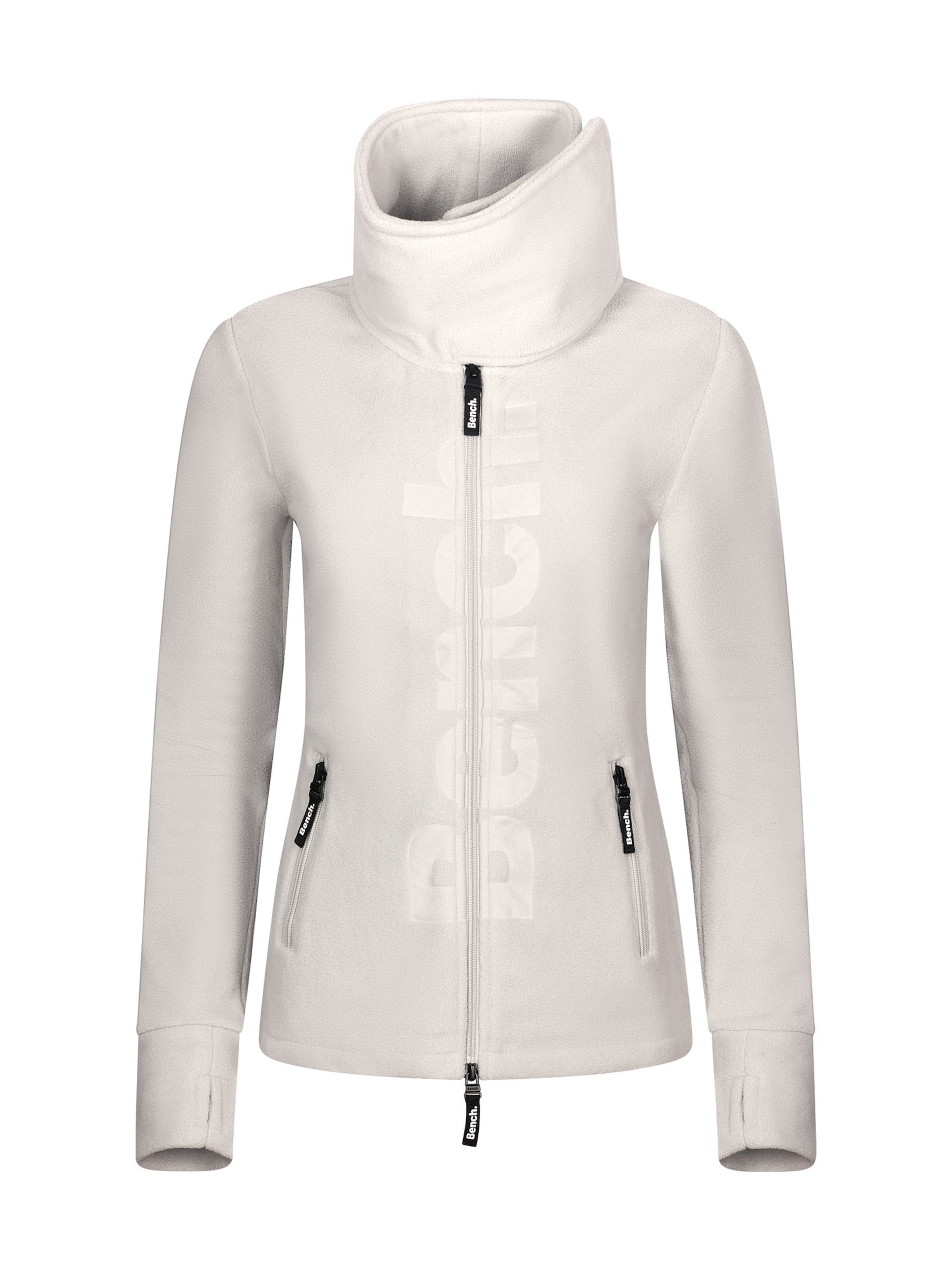 BENCH Fleecejacke 'Finish' in Grau: Vorderseite