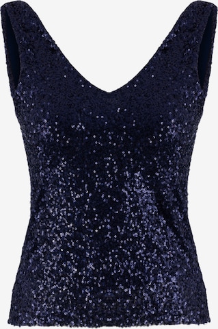 No Matter What Top in Blue: front