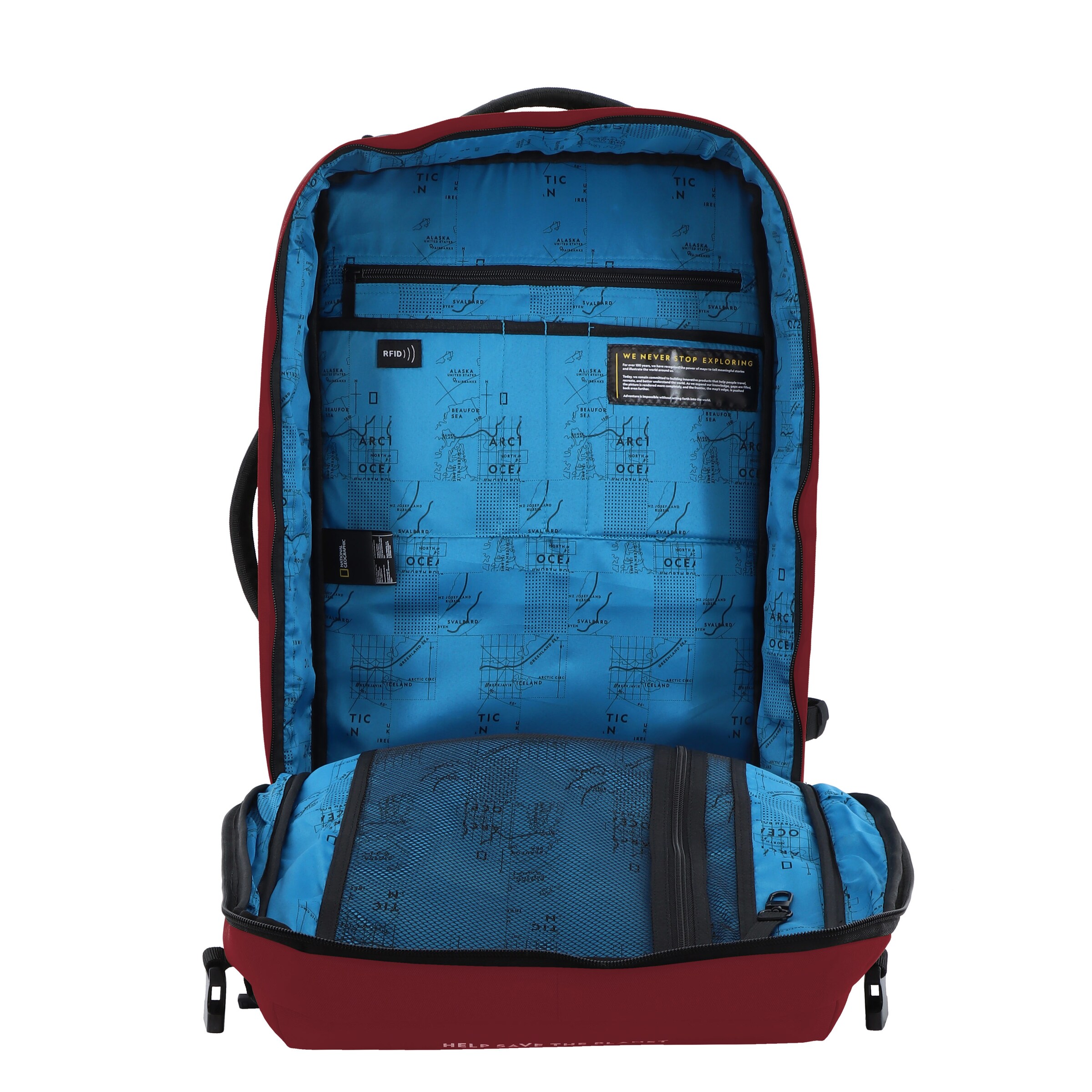 National Geographic Backpack 'OCEAN' in Red