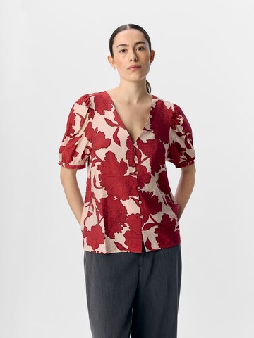 OBJECT Bluse 'OBJJacira' i rød: forside