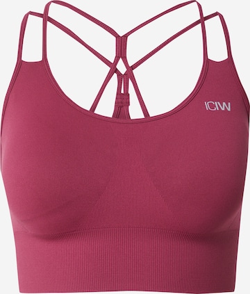 Soutien-gorge de sport ICANIWILL en rose : devant