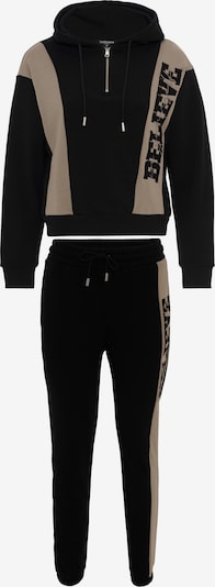 Tom Barron Jogginganzug in beige / schwarz, Produktansicht
