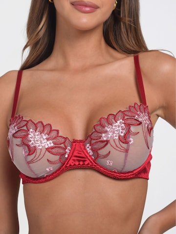 Orchibelle Balconette Underwear Sets in Red