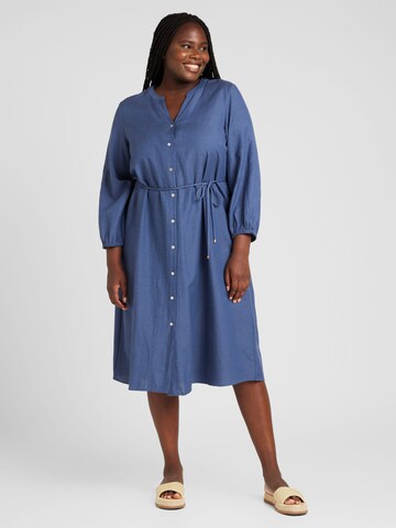 Abito camicia 'JUPITER' di ONLY Carmakoma in blu: frontale