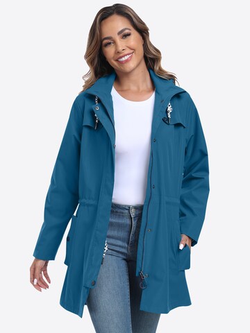 ATLASLAVA Outdoormantel 'ATLASLAVA Damen Regenjacke Lang'‌‌‌‌ in Blau