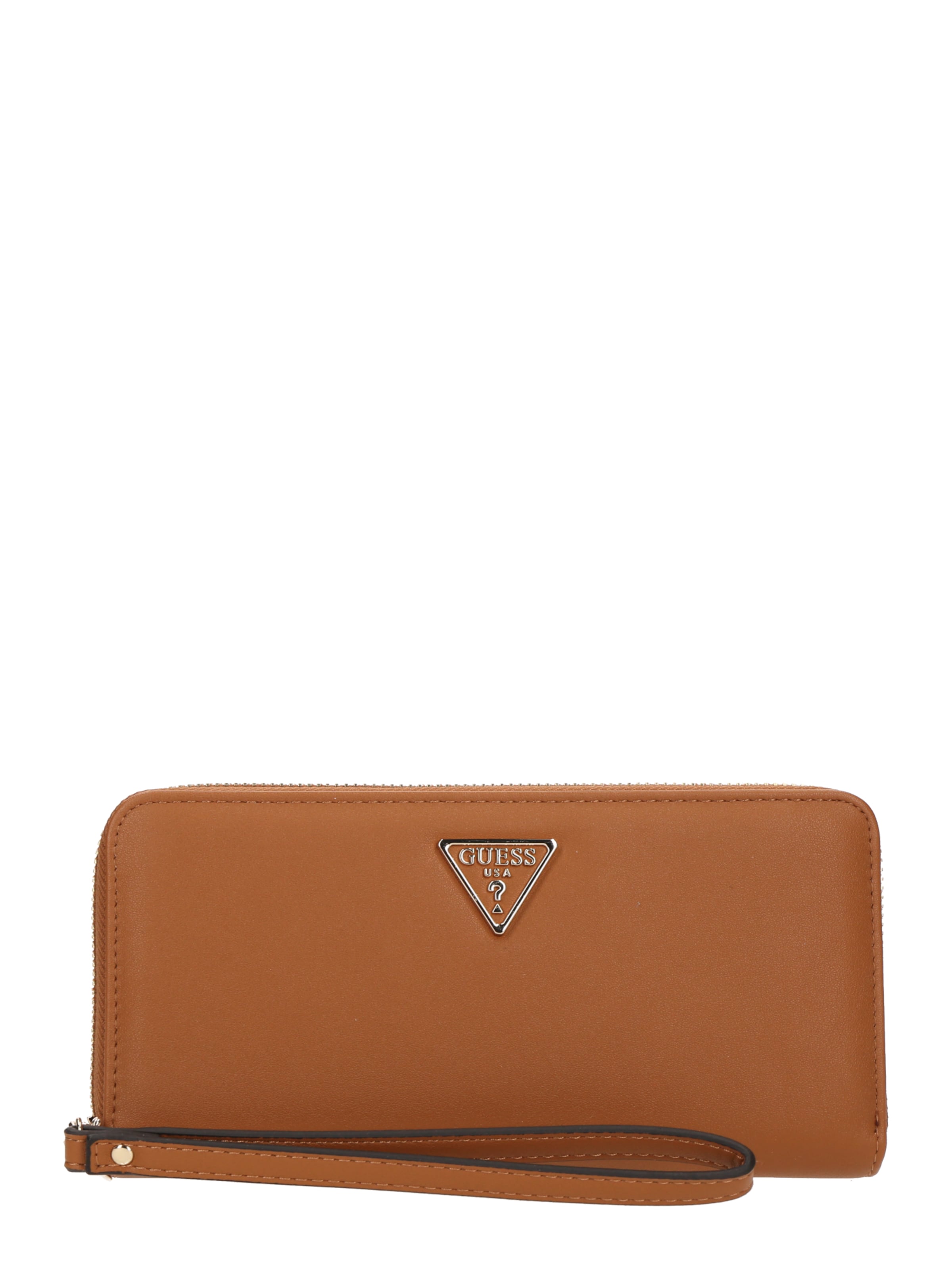 Porte-monnaies 'TALENT SLG LARGE ZIP AROUND' GUESS en marron : devant