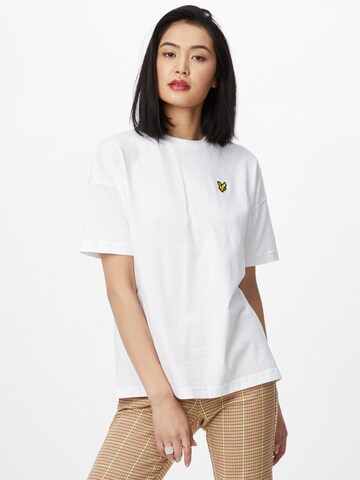 Lyle & Scott Oversized shirt in White: front