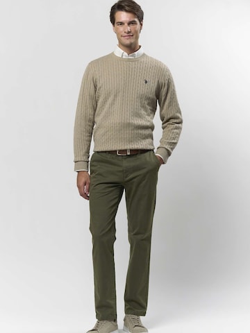U.S. POLO ASSN. Regular Trousers ' UMUSFabion ' in Green