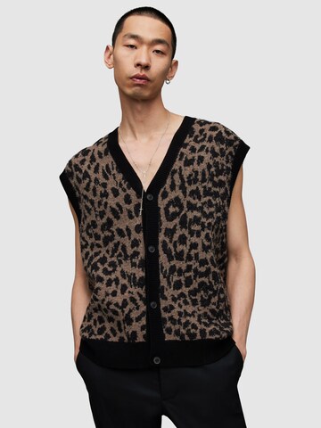 AllSaints Gebreid vest 'ERSKINE' in Bruin: voorkant