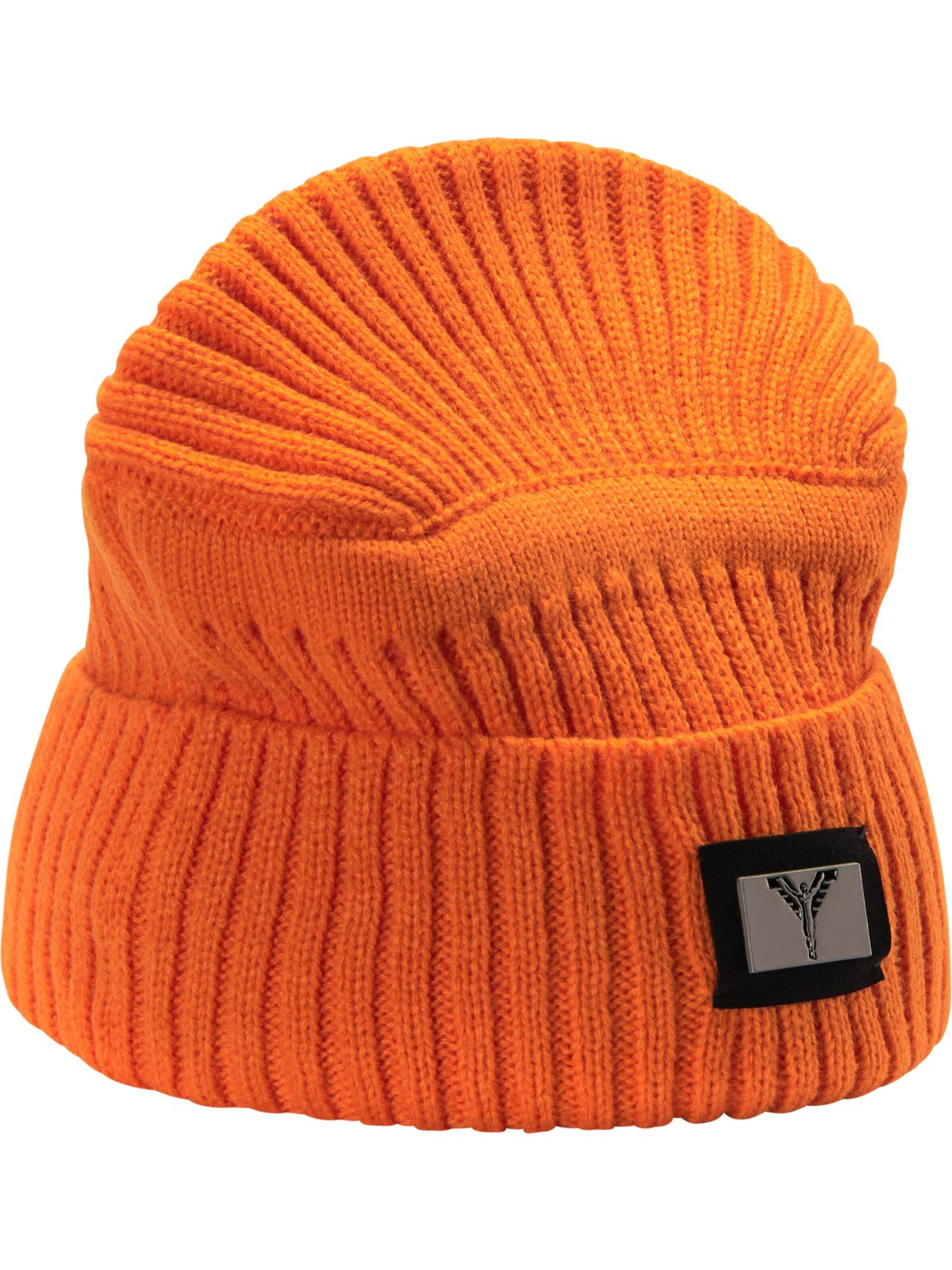 Carlo Colucci Beanie ' Caenaro ' in Orange: front