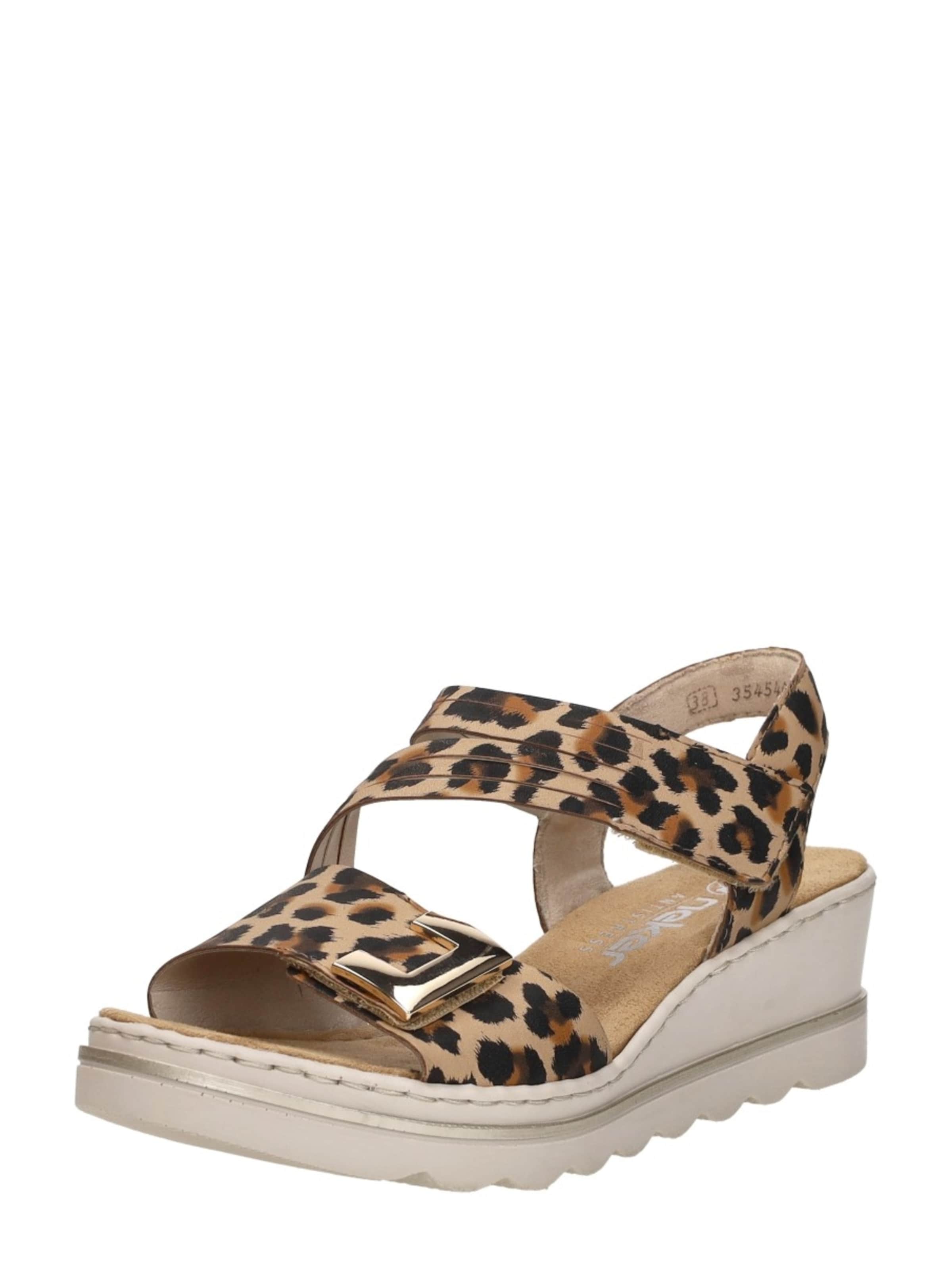 Rieker Sandal 'Sandalen Plat' in Brown: front