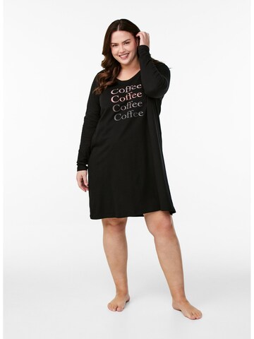 Camicia da notte 'Mally' di Zizzi in nero