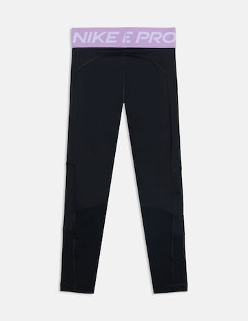 NIKE Skinny Sporthose 'Pro' in Schwarz: Rückseite