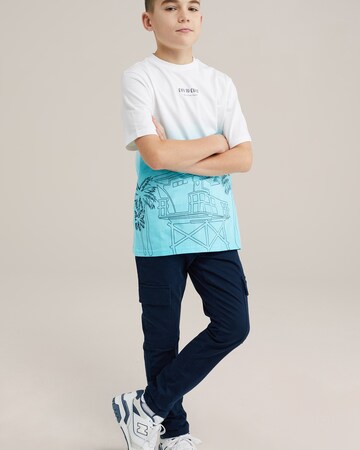 T-Shirt WE Fashion en bleu
