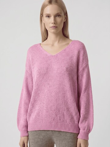 americandreams Oversized sweater 'Milana Cotton' in Pink: front