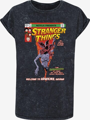 Maglietta 'Stranger Things - Comic Cover' di ABSOLUTE CULT in nero: frontale