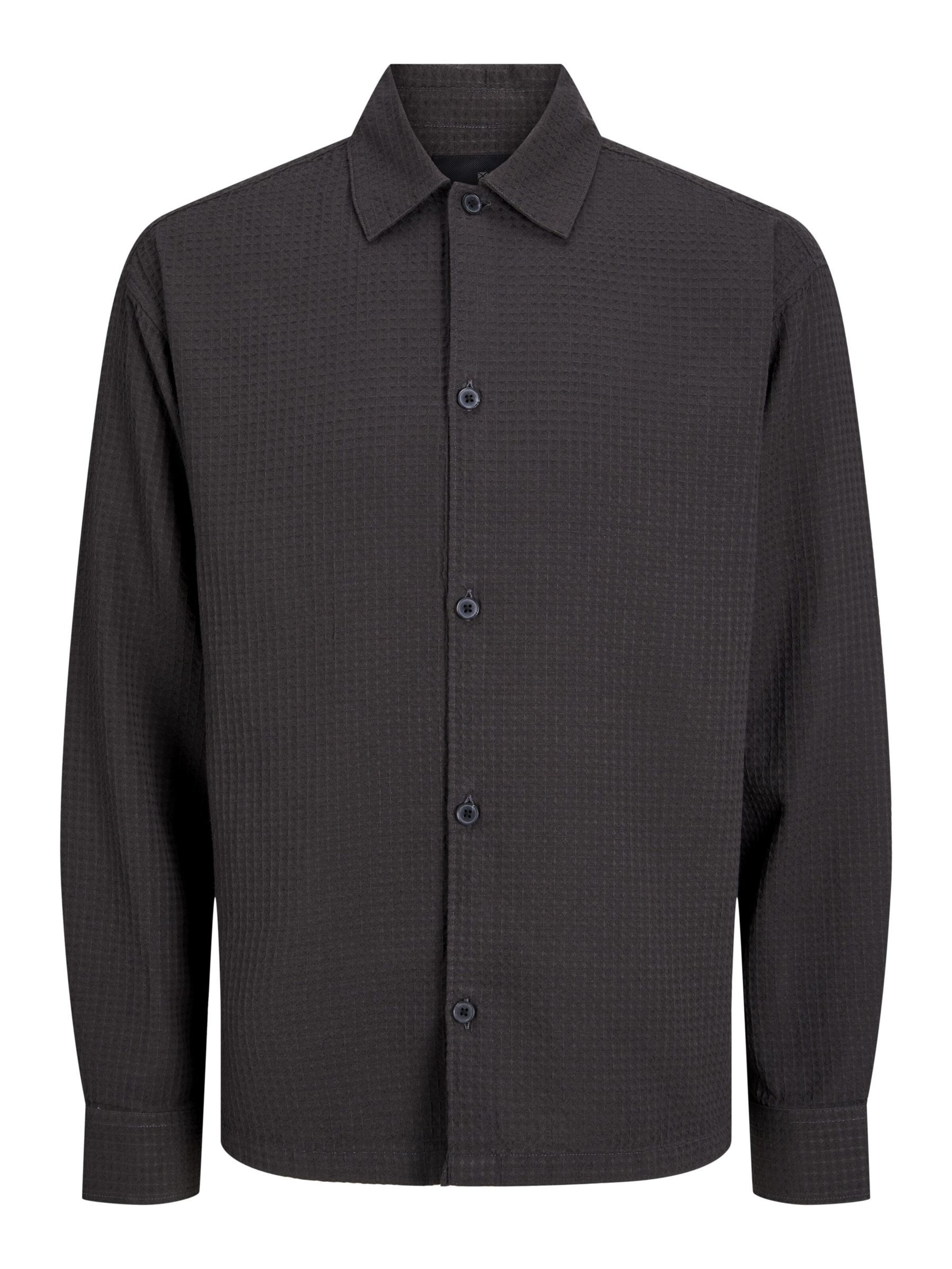 JACK & JONES Regular Fit Hemd in Grau: Vorderseite