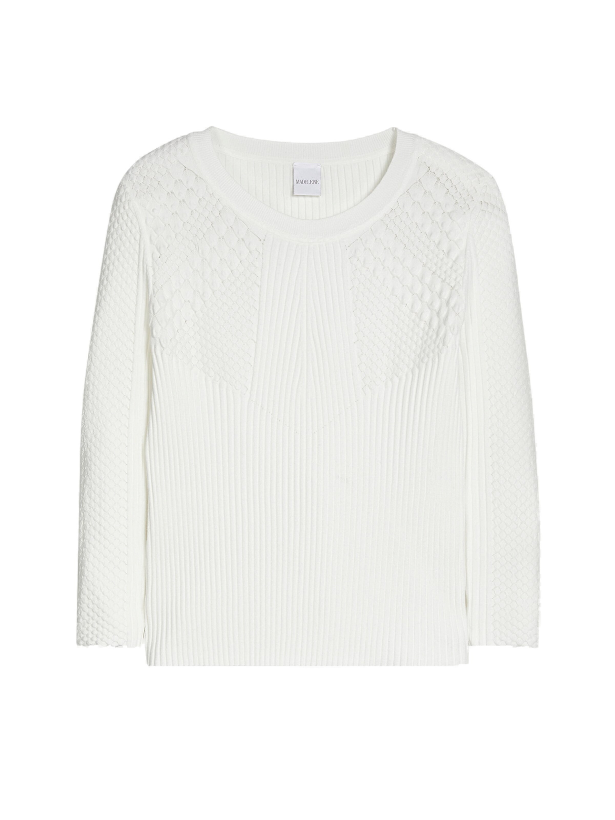 MADELEINE Trui in Wit: voorkant