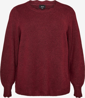 Zizzi Sweater 'SUNNY' in Red: front