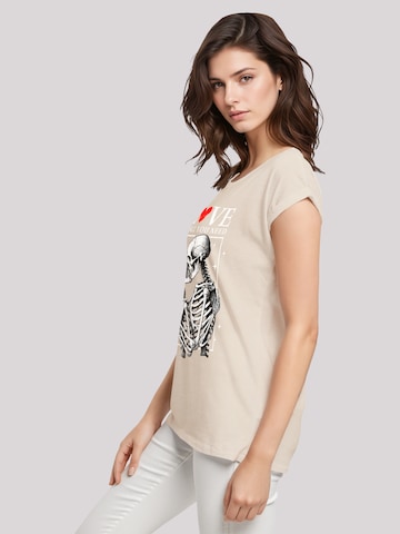 T-shirt 'Love is all you need' F4NT4STIC en beige