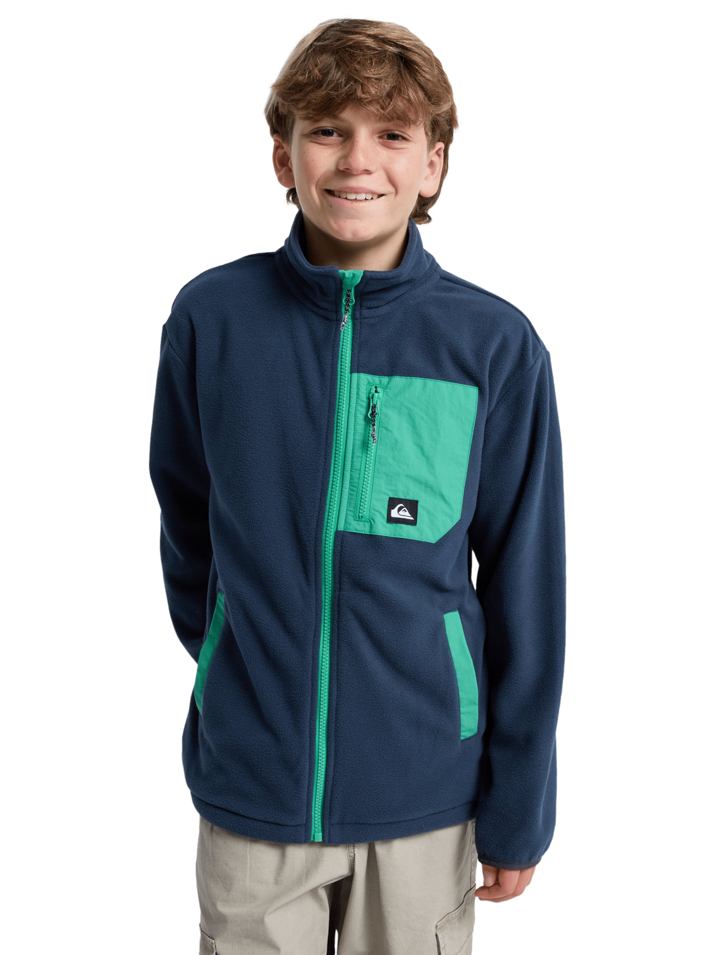 QUIKSILVER Fleecesweatshirt 'Ice Field' in Blau: Vorderseite