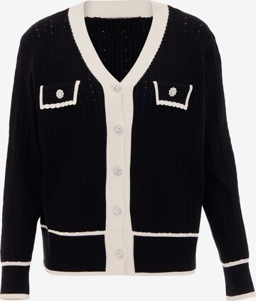 NALLY Knit Cardigan in Black: front