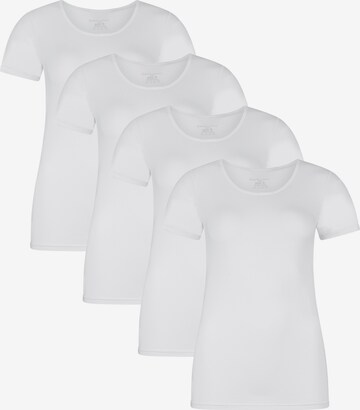 Maillot de corps Bamboo basics en blanc : devant