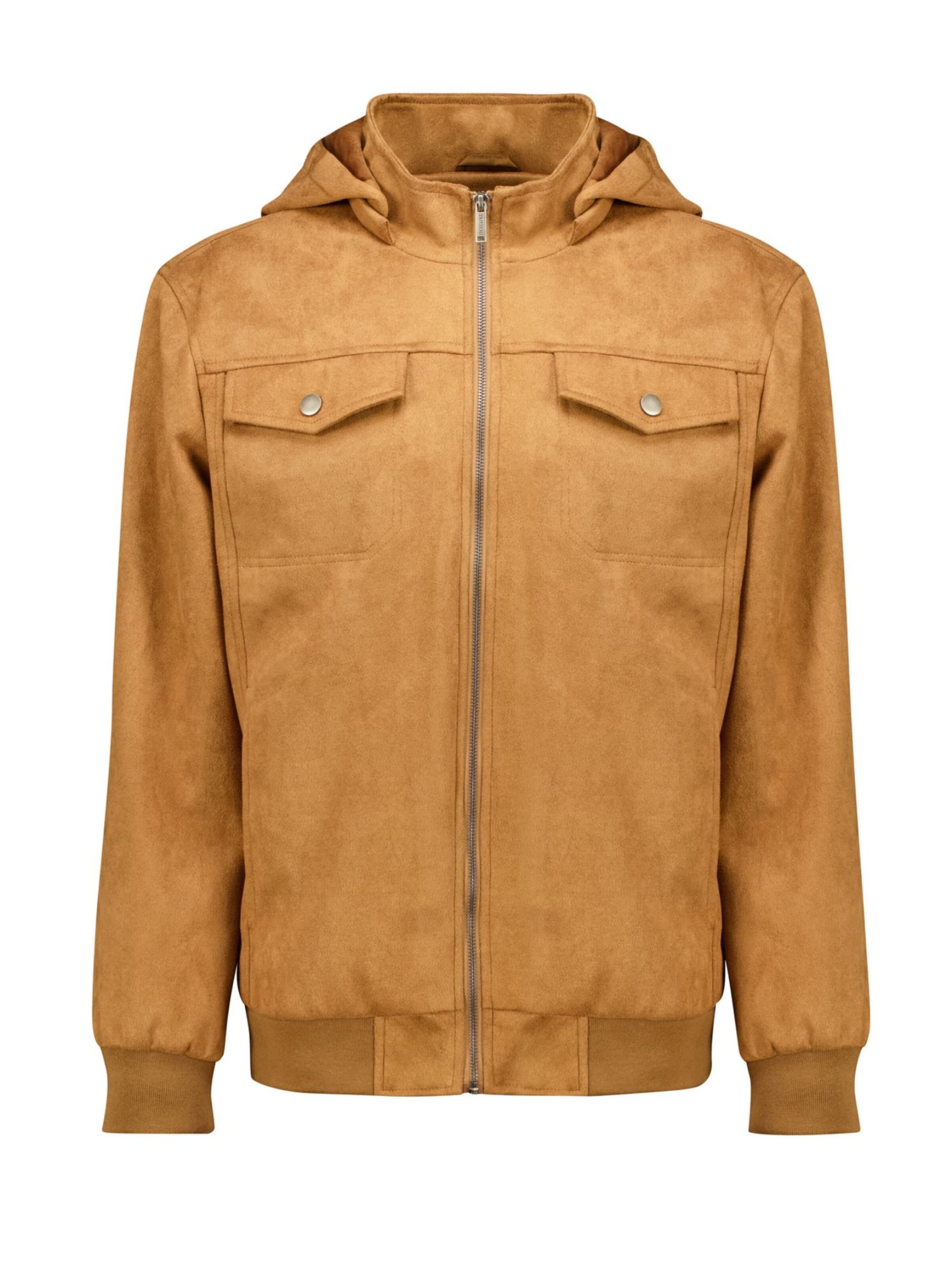 Manteau mi-saison Deeluxe en marron : devant