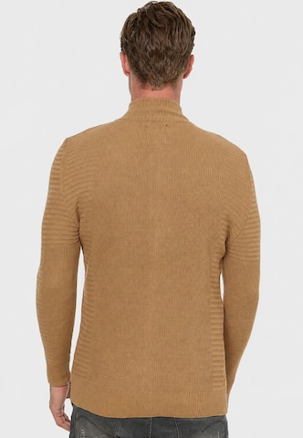 Rusty Neal Gebreid vest in Bruin