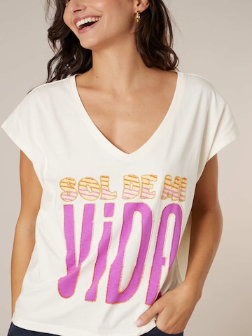 T-shirt 'Vida' Deeluxe en blanc