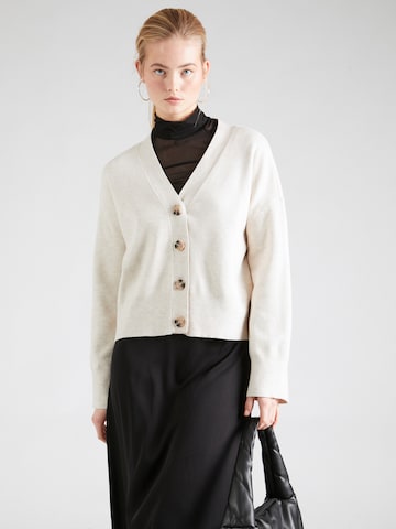 VILA Knit Cardigan 'NULA' in White: front