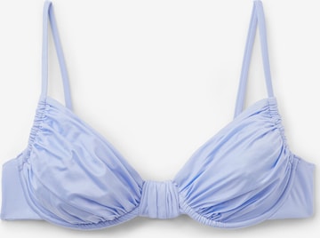 CALZEDONIA Balconette SHINY SATIN in Blau: Vorderseite