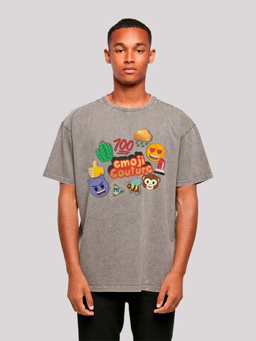 emoji couture T-Shirt in Grau: Vorderseite