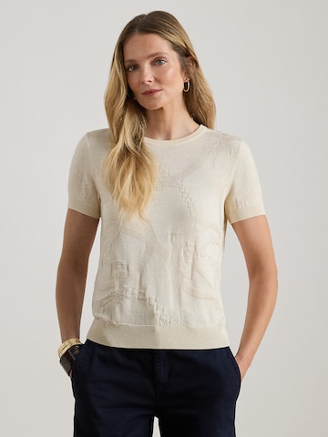 Pull-over Lauren Ralph Lauren en beige : devant