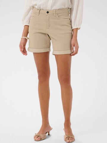 Kaffe Regularen Hlače | siva barva: sprednja stran