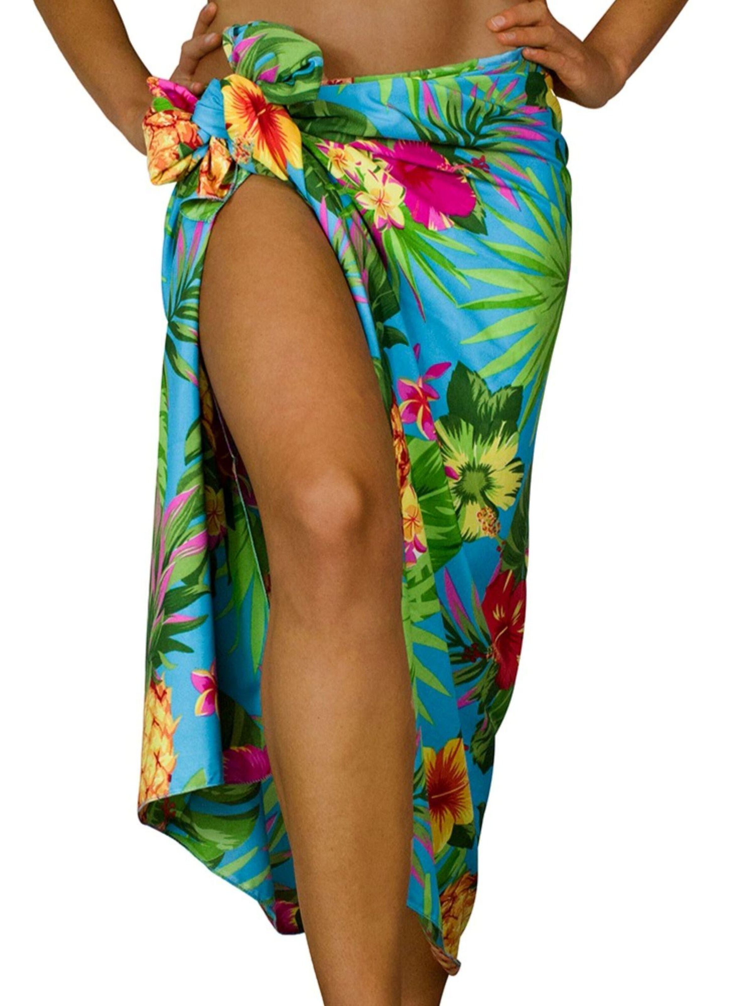 King Kameha Scarf 'Pineapple' in Blue