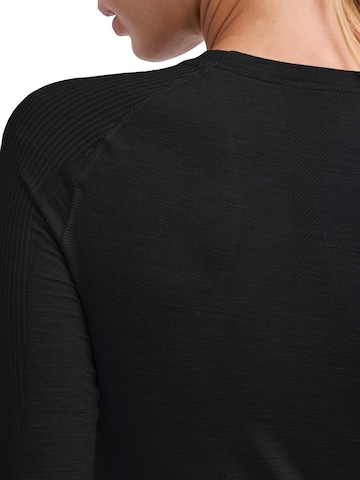FALKE Wool-Tech Light Round Neck Long sleeve Shirt in Schwarz