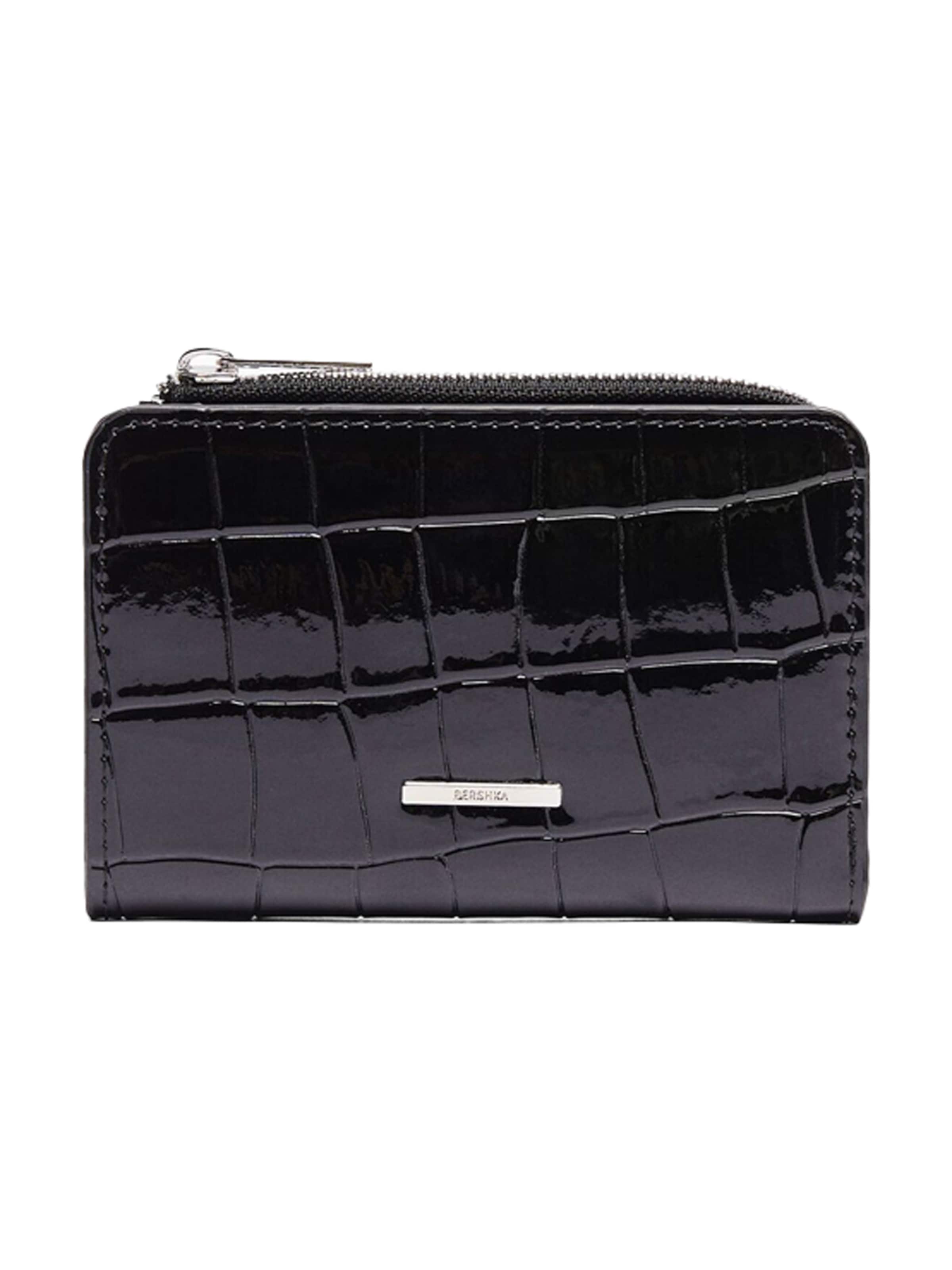 Bershka Wallet in Black: front