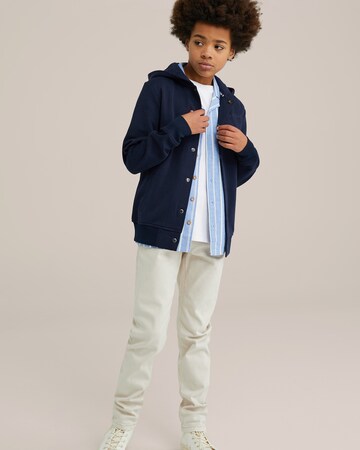 WE Fashion Sweat jacket in Blue