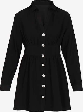 NAEMI Платье-рубашка в Черный: спереди