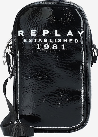 REPLAY Smartphone Case in Black: front