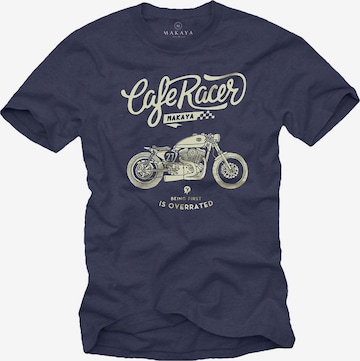 MAKAYA Shirt 'Being first' in Blue: front