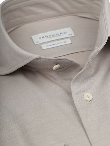 Profuomo Slim fit Button Up Shirt 'Sky Blue' in Beige