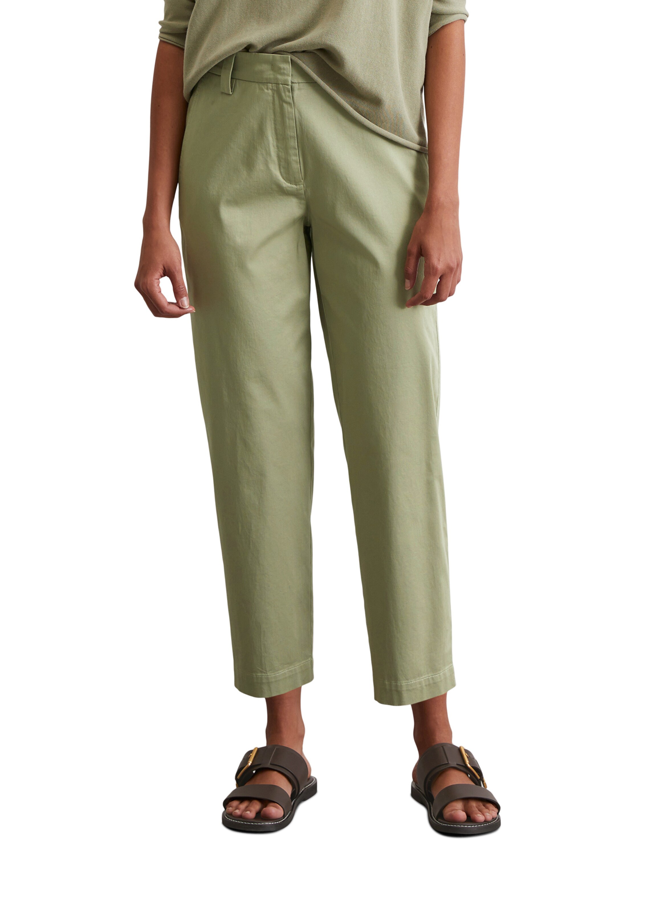 Marc O'Polo Tapered Broek 'Kalni' in Groen: voorkant