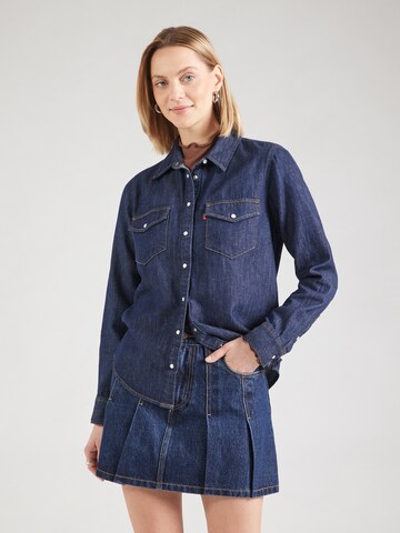 LEVI'S ® Блузка 'ICONIC WESTERN IN LINEN DENIM' в Синий: спереди