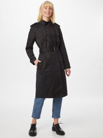 Manteau mi-saison Calvin Klein en noir : devant