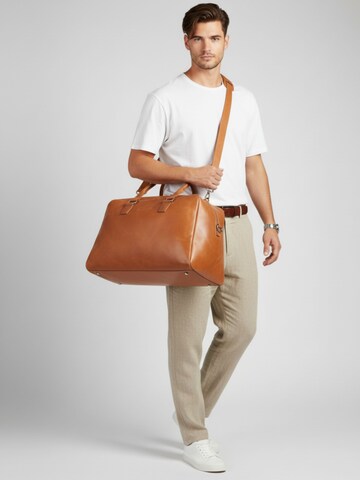 NEGOTIA Leather Weekender 'Apex' in Brown