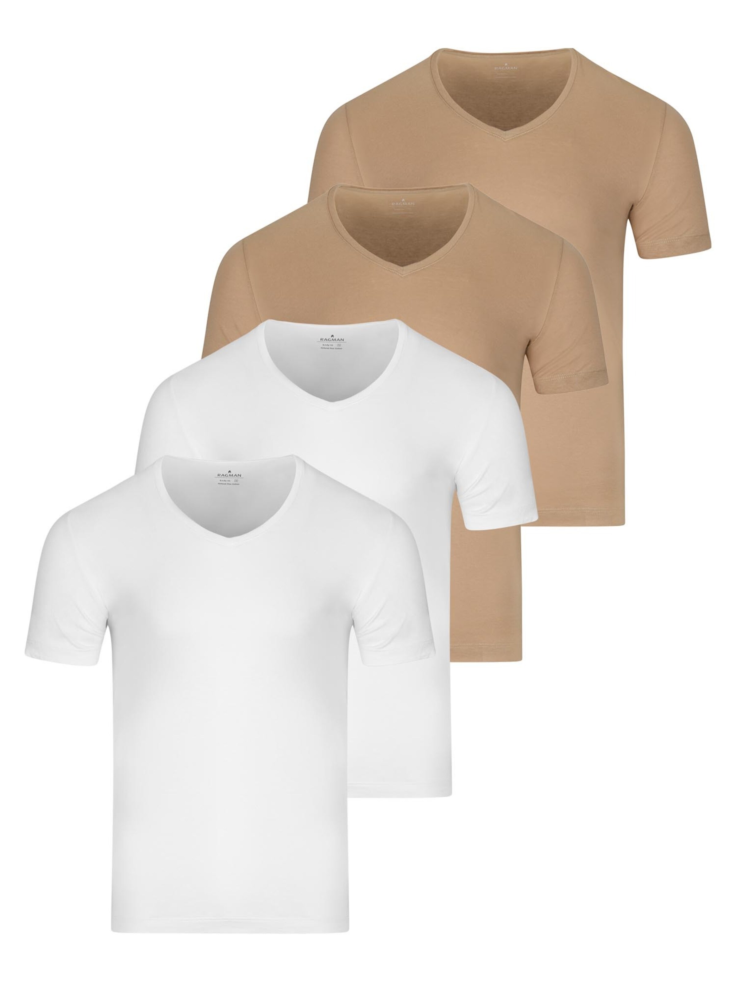 Ragman Undershirt 'Basic' in Beige: front