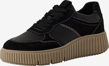 Tamaris Platform trainers in Black: front