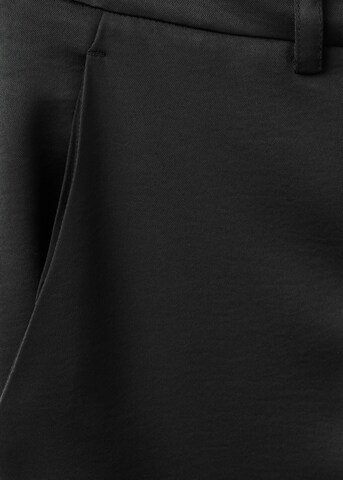 MANGO Wide leg Pleated Pants 'Rob-W' in Black